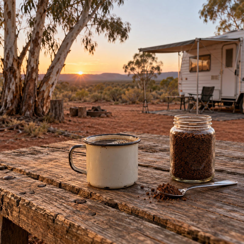 Instant coffee in a mug