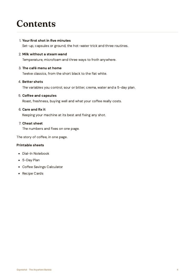 Contents page