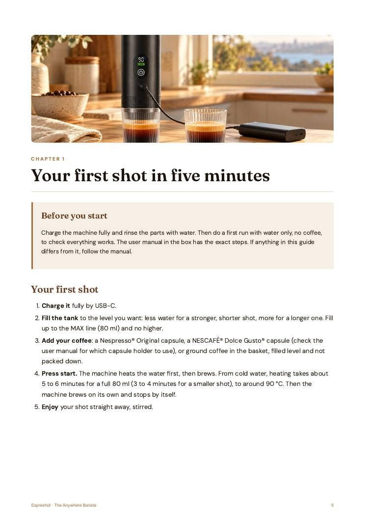 Page from The Anywhere Barista ebook