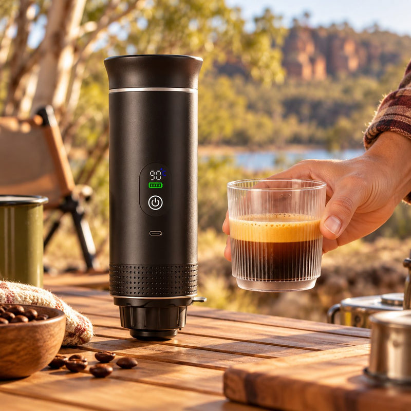 Sipping an espresso with a view